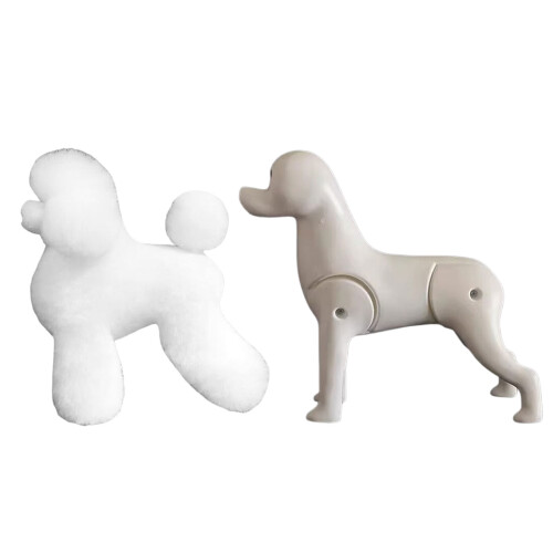 Mannequin éducatif de toilettage de-Bichon Frise blanc b 1