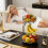 Double Level Wood Base Fruit Basket With Banana Hook Durable 7