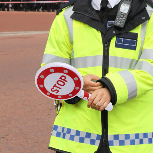High-Visibility Plastic Traffic Stop Sign Handheld with LED Lights 2