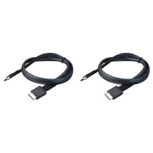 2X PCIE4.0 SAS Cable 24Gbps Oculink Data Extension Cable SFF-8611 to SFF-8611 Server Data Transfer (1m)