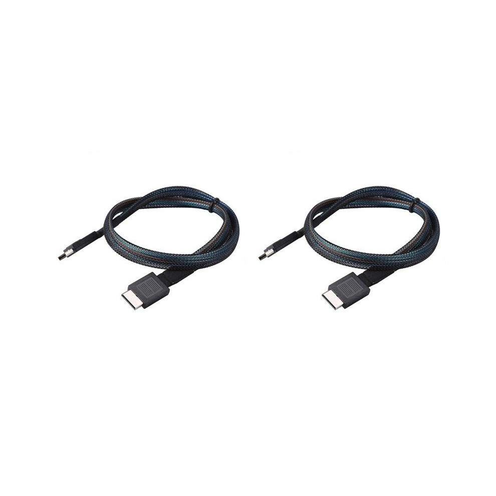 2X Pcie4.0 Sas Cable 24Gbps Oculink Data Extension Cable Sff-8611 To Sff-8611 Server Data Transfer (1M) 6033314417626