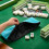 Portable Canvas Mahjong Tile Holder Bag Sky-Blue Color 3