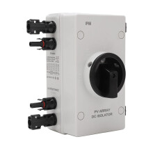 DC Disconnect Switch 1000V 32A IP66 Waterproof Solar Isolator with Three Locking Positions for RV and Boat Systems