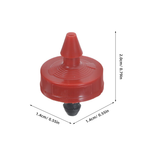 60Pcs Red Inline Drip Emitters 0.5gph Constant Flow Garden Irrigation 1
