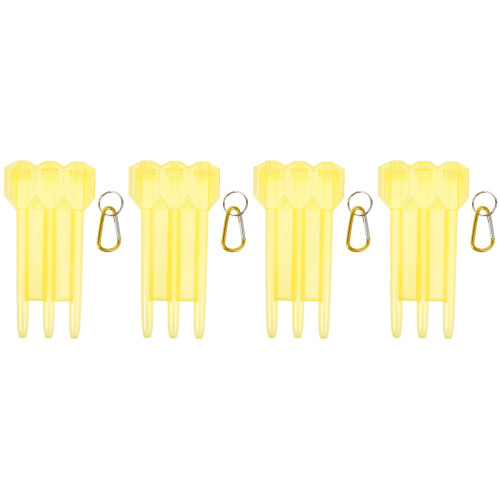 4Pcs Compact Yellow Hard Shell Dart Storage Box Portable Plastic Case 2