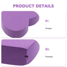 5Pcs Purple Car Antenna Balls Heart-Shaped Cute Auto Exterior Decor