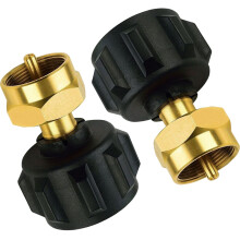 Propane Refill Adapter for 1 lb Cylinder, Solid Brass QCC1 Type1 Tank Coupler Kit Pack of 2