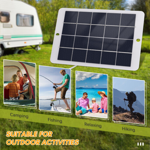 3W 5V Solarmodul 16x12cm wasserdichtes Micro USB 1