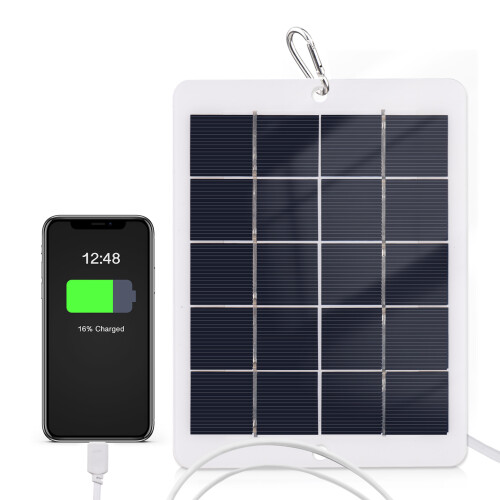 3W 5V Solarmodul 16x12cm wasserdichtes Micro USB 2