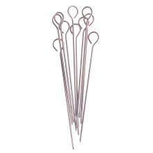 10 Pack Stainless Steel BBQ Skewers 15cm x 2.5mm Reusable Metal Kabob Sticks for Meat and Vegetables