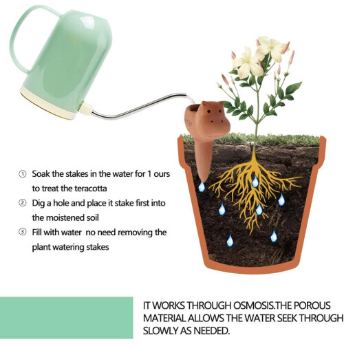 Garden Bliss: Αυτόματα πηχάκια ποτίσματος, σχέδιο από τερακότα για αισθητική, σταδιακή 2