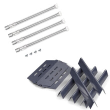 Replacement Parts Kit, 19.5in Burners and 17.5in Flavorizer Bars, Fits Weber Genesis 300 Series E310 E320 E330, Even Heat and FlareUp Reduction