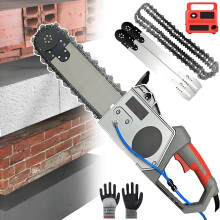 Electric Concrete Chainsaw with Diamond Chain, Wet Deep Cutting 35/48cm, Low Vibration, Water Cooling