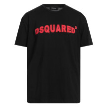 (M, Black/Red) DSquared2 Mens Logo Cool Fit T-Shirt