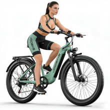 JOOBIKE 26'' Electric Bike 1000W Adults E-City Bike 48V 17.5AH Step-Through Bicycle 28MPH
