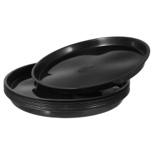 10 Pack Plastic Plant Saucers for Pots, Flower Pot Trays with Water Spill Protection