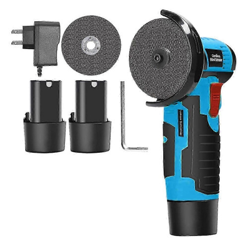 Compact Angle Grinder Cordless with 2 Batteries for Workshop Use