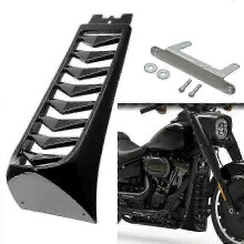 Carenado delantero inferior y cubierta del radiador para Harley Softail 2018-2022 en negro brillante.