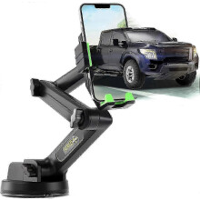 Robuste LKW Handyhalterung mit 43 cm langem Arm zur Montage am Armaturenbrett