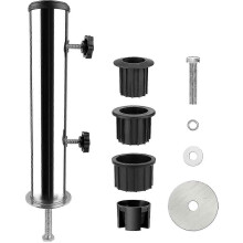 Robustes Sonnenschirmständer  Set mit Edelstahlfuß