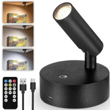 Kabelloser LED  Innenstrahler mit 3350  mAh  Akku und Fernbedienung, Farbtemperaturen: 3000 K/4000 K/5000 K
