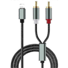 Prevodník Lightning na RCA pre iPhone, audio AUX adaptér pre vybrané iPady