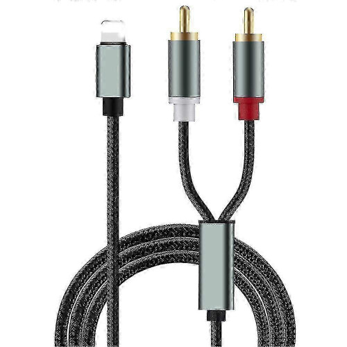 Lightning to RCA Converter for iPhone, Audio Aux Adapter for Select iPads