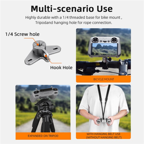 2X Strap Buckle Holder for  RC2/RC Remote Control with Screen Mount Board Hook Bracket for  4 Pro 2