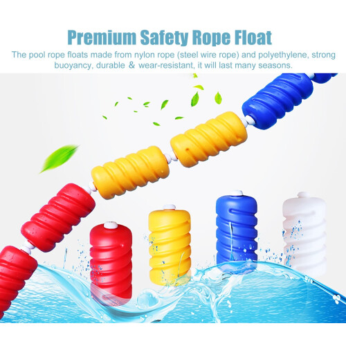 Floating Pool Divider Rope 5m Durable Nylon Construction with Hooks for Swimming Pool Safety 1
