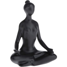 Estatueta de Yoga Namaste, Design Moderno e Simples com Postura de Meditação, Figura de Yoga em Cerâmica para Decoração de Mesa, Inspiração