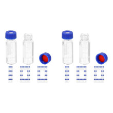 2ml Autosampler Vial, HPLC/GC Vials 9-425 Lab Clear Vials voor Vial Schroefdop Schrijfpatch 200PCS