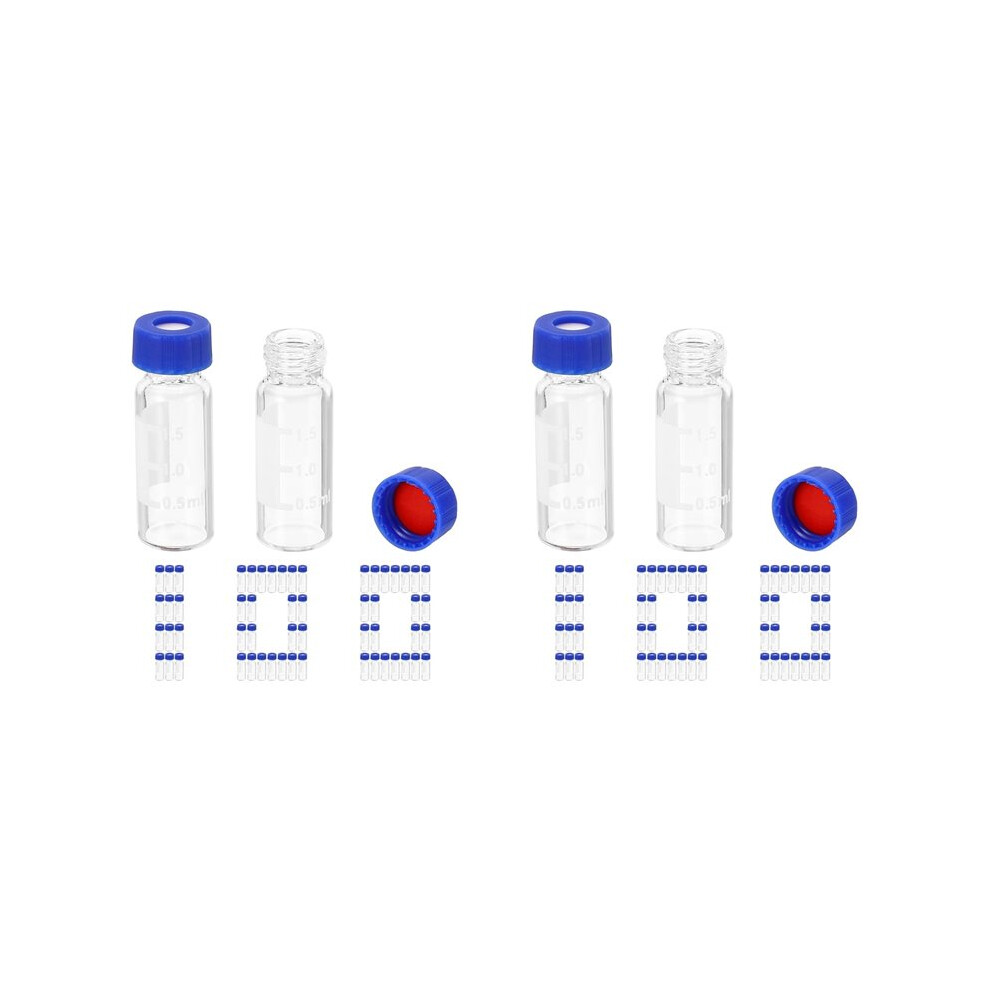 2Ml Autosampler Vial, Hplc/Gc Vials 9-425 Lab Clear Vials Sample Vial Screw Cap Writing Patch 200Pcs 4713921679571