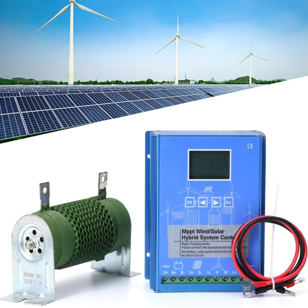 Mppt Wind Solar Hybrid Charge Controller 1000W/1400W, 12V/24V/48V Boost Regulator Auto Switch 9330225856733