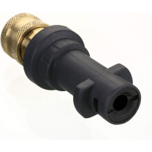 Adattatore innovativo a connessione rapida per ugelli di idropulitrici, in ottone massiccio, con temperatura di esercizio fino a 60 C.