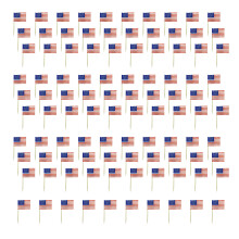 100Pcs Colorful National Flag Cake Decorations Cake-America