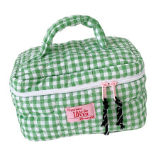 Portable Cosmetic Bag for Travel Large Capacity and Wear-Green