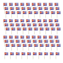 100Pcs National Flag Toothpicks Cupcake Picks Decoration-cuba