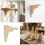 2Pcs Natural Wood Triangle Brackets Strong Floating Shelf Supports 5