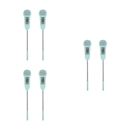 6Pièces Thermomètres Digitaux Pour Aliments Vert ABS Acier Inoxydable 1