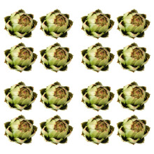 Paquete de 16 Verduras y Frutas Artificiales de Alcachofa para Decoración de Mesa de Fiesta de Boda en Casa (Verde)