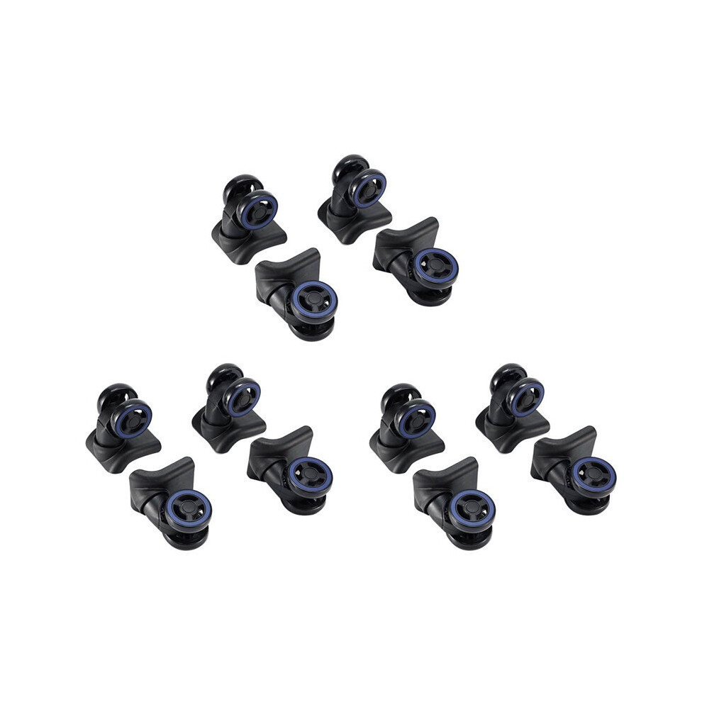 12Pcs Luggage Wheels Suitcase Double Row Roller Hardware Repairing Kit Heavy Duty Wheels 360 Spinner Casters 6031190092579