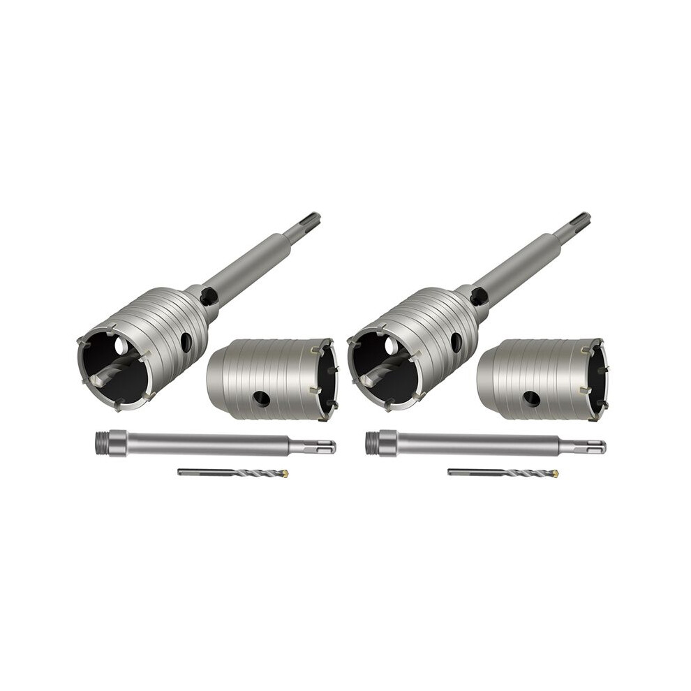 2Set 2 1/2 Inch Concrete Hole Saw With 220Mm Sds Shank, 65Mm Wall Hole Saw Drill Bit For Cement Brick Stone Wall 6033646985527