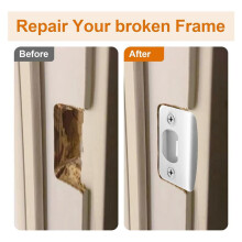 12 Pack Door  Strike Plate-Stainless Steel Door Lock Strike Plate Repair Kits-Door  Restorer Reinforcement