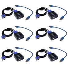 6X Convertisseur Adaptateur VGA Vers USB avec Carte de Capture Audio et Vidéo 1080P, Qualité D'Image Haute Définition Sans Lecteur
