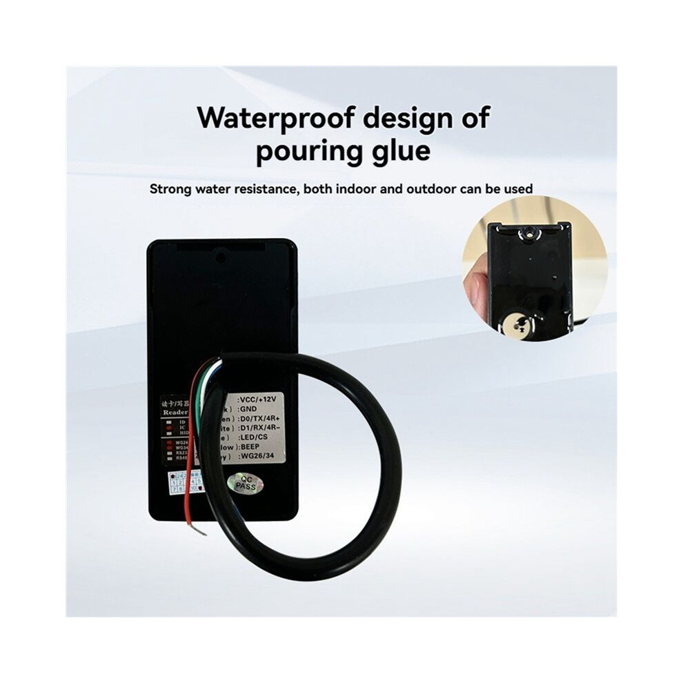 2X Waterproof 125Khz Rfid Card Reader Wiegand 26 34 Card Reader Led Indicators Rfid Em Id Card Access Control Reader 6034189270279