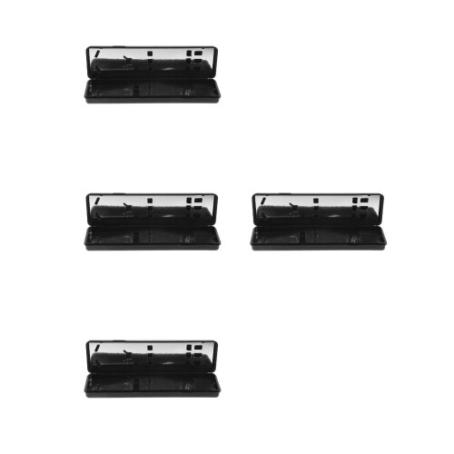 4Pièces Étui De Transport Pour Fléchettes Acier En ABS Noir 1