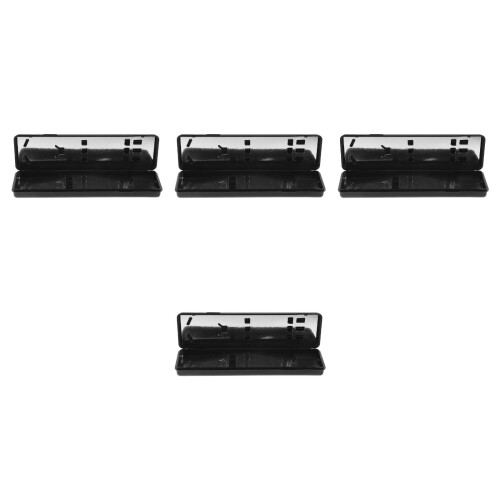 4Pièces Étui De Transport Pour Fléchettes Acier En ABS Noir 2