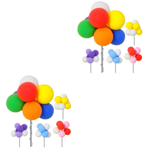 10Pièces Décorations Cupcake Ballons Multicolores Pour Fête Et 1