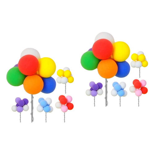 10Pièces Décorations Cupcake Ballons Multicolores Pour Fête Et 2