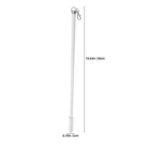 2Pcs White Plastic Drapery Pull Rods for Easy Curtain Operation 1